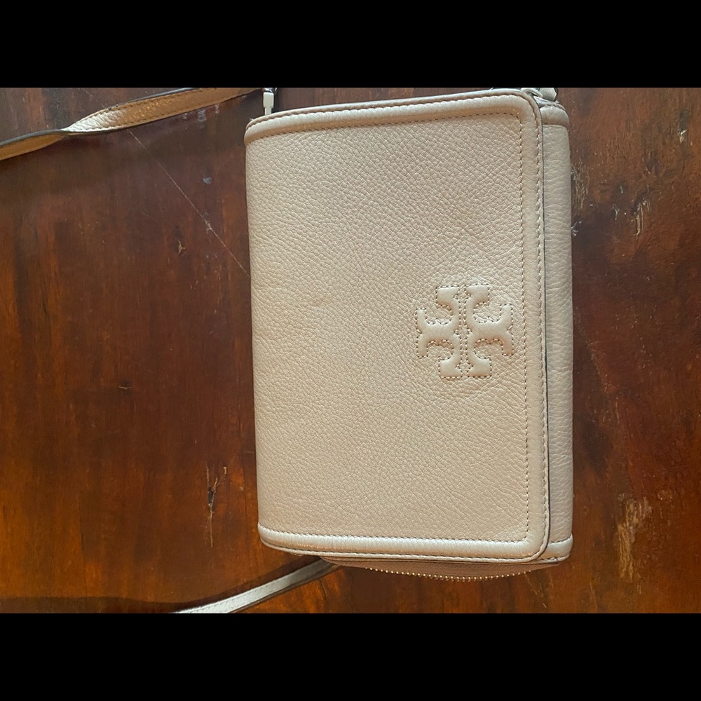Gray Tory Burch leather crossbody